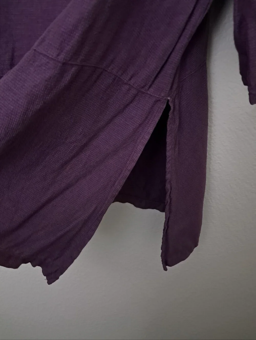 Bryn Walker Linen Tunic Lagenlook Oversized Coastal Purple Size Large - Picture 4 of 10